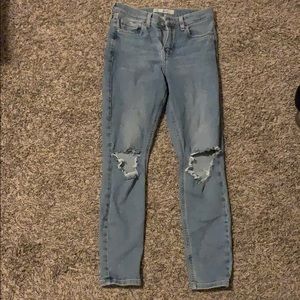 Top shop denim torn jeans, size 28 but run small